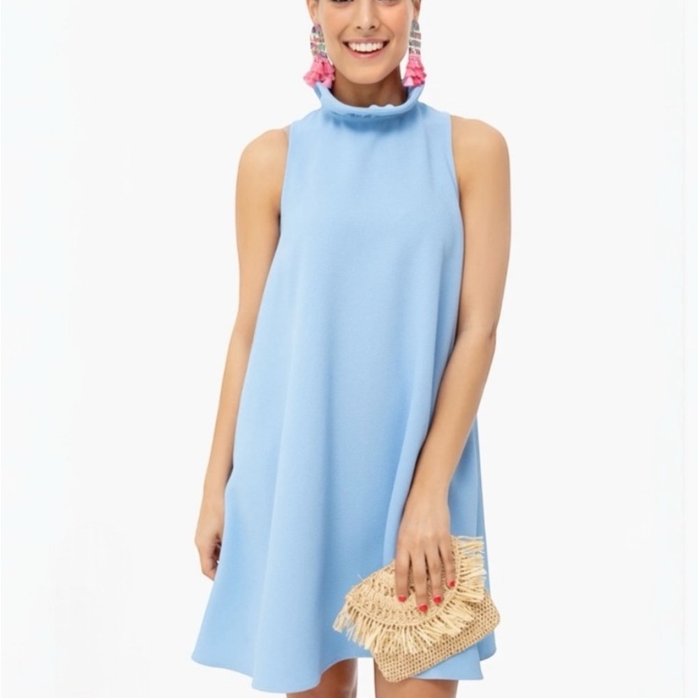 Tuckernuck Blythe Sleeveless Dress pomander place XS baby blue bow Eeuc!!